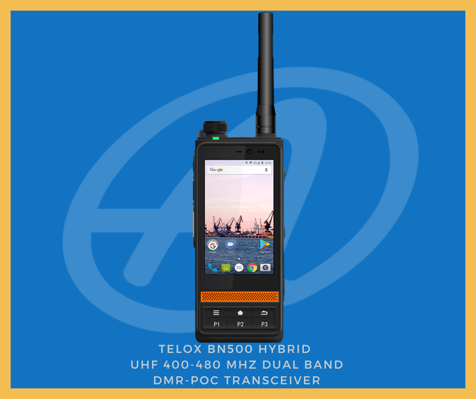 Telox BN500 hybrid UHF 400-480 MHz dual band DMR-POC transceiver