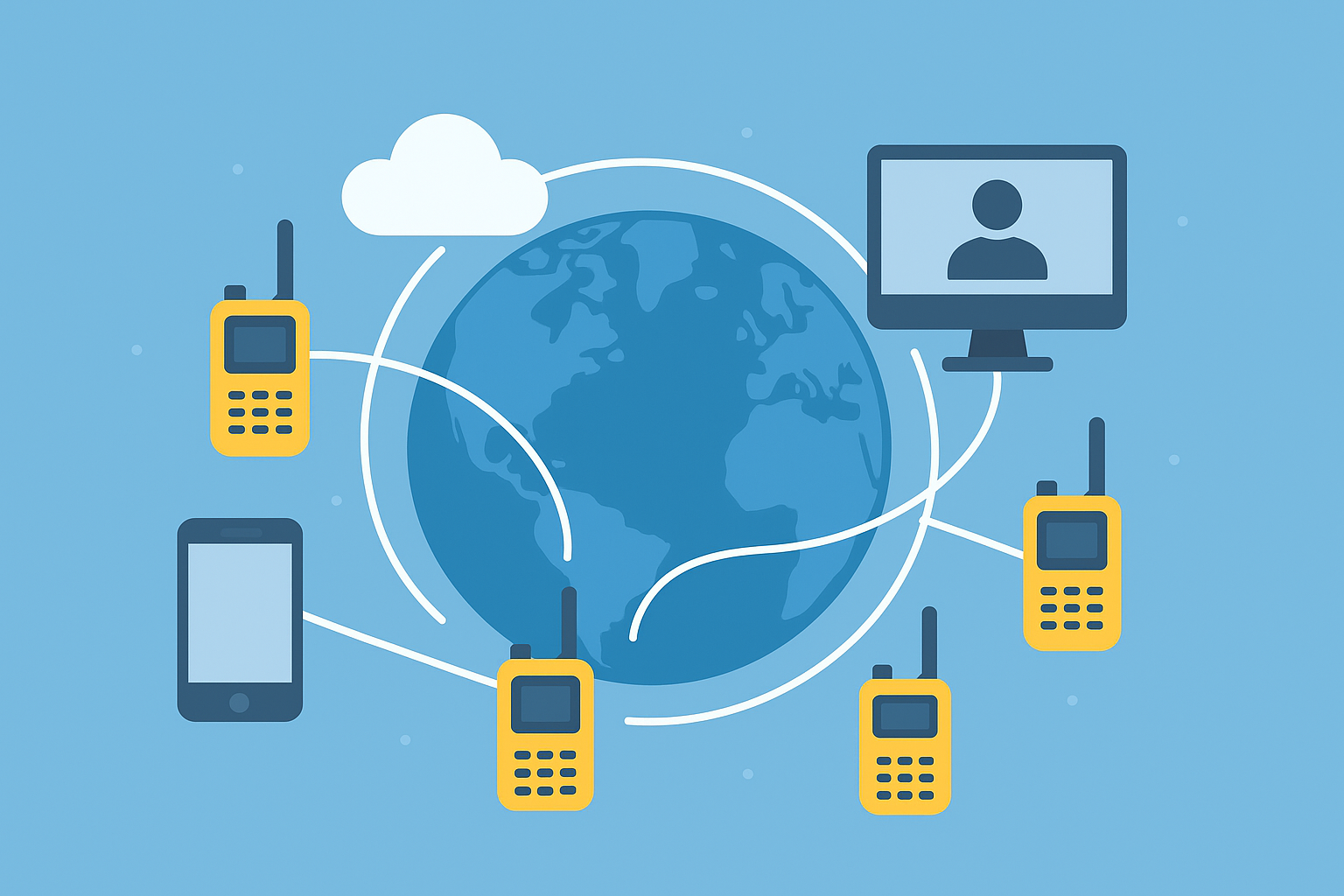 The graphic shows the relationship between PoC transceiver systems